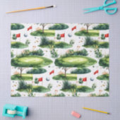 Golf putting green met rode vlag tissuepapier (Craft)