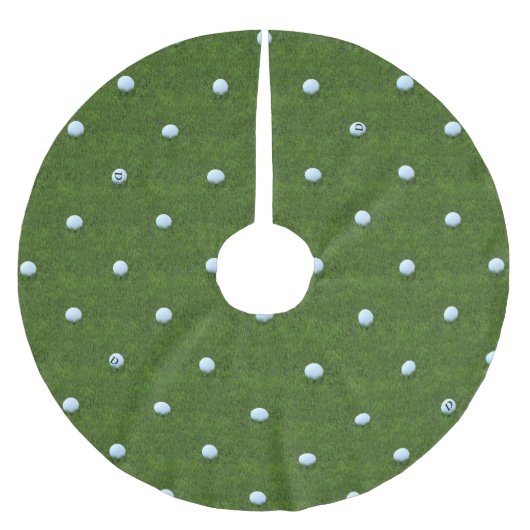 Golf Putting Green Monogram Kerstboomrok Kerstboom Rok (Voorkant)
