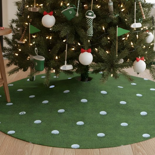 Golf Putting Green Monogram Kerstboomrok Kerstboom Rok