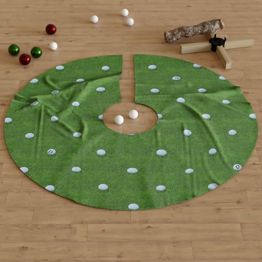 Golf Putting Green Monogram Kerstboomrok Kerstboom Rok