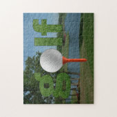 Golf Puzzle Fun Design met bal en T-shirt Legpuzzel (Verticaal)