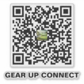 Golf QR-code sticker – Verbinding maken op de gree (Voorkant)