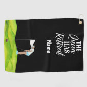 Golf Queen is met pensioen gegaan Golf Towel Golfhanddoek (Horizontaal)