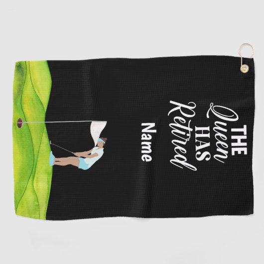 Golf Queen is met pensioen gegaan Golf Towel Golfhanddoek (Horizontaal)