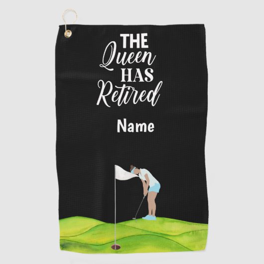 Golf Queen is met pensioen gegaan Golf Towel Golfhanddoek (Voorkant)