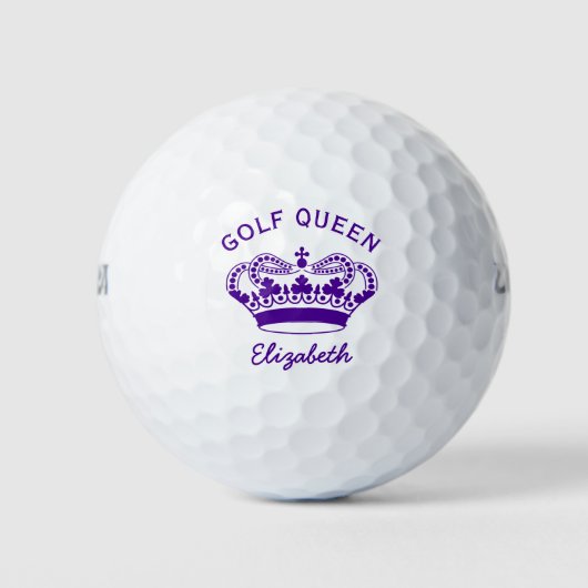 Golf Queen Paarse Kroon Golfballen (Voorkant)