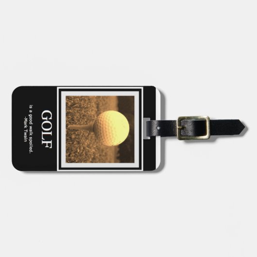 Golf Quote Bagagelabel (Voorkant horizontaal)