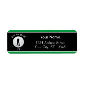 Golf Quote Golf Golfer Initialen Green Black Etiket (Voorkant)