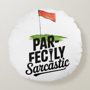 Golf Quotes Motivatie Grappig voor Golfer Rond Kussen