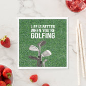Golf Quotes op groen gras voor golfer party Servet (Insitu)