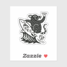 Golf Rat Shaka Grappige Sticker
