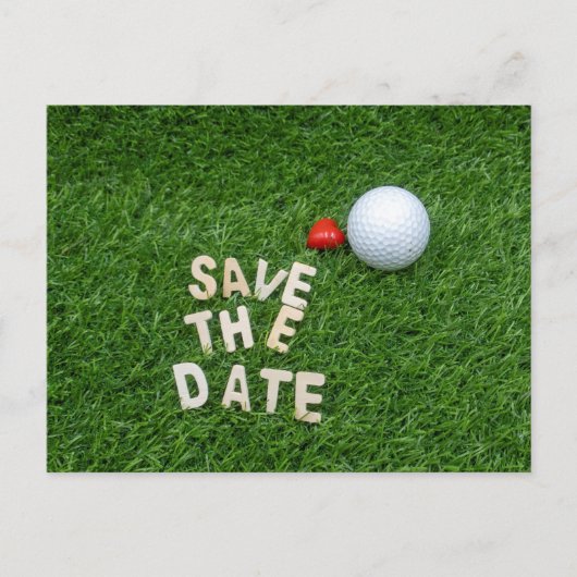 Golf redt de date met golfbal met Kaart (Voorkant)