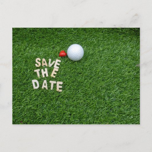 Golf redt de date met golfbal met Kaart (Voorkant)