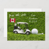 Golf redt de datum met de vlag van Canada voor een Briefkaart (Voorkant / Achterkant)