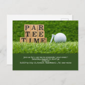 Golf redt de datum met golfbal en t-shirt briefkaart (Voorkant / Achterkant)