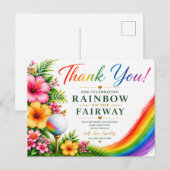 Golf Regenboog op de Fairway Pride Golf Viering Briefkaart (Voorkant / Achterkant)