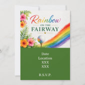 Golf Regenboog op de Fairway Pride Golf Viering Kaart (Voorkant)