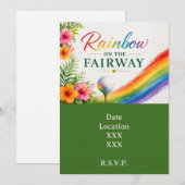 Golf Regenboog op de Fairway Pride Golf Viering Kaart (Voorkant / Achterkant)