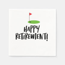 Golf Retire Happy Retirement met golfvlag