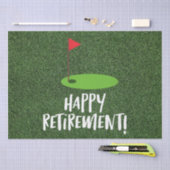 Golf Retire Happy Retirement met golfvlag Tissuepapier (Craft)