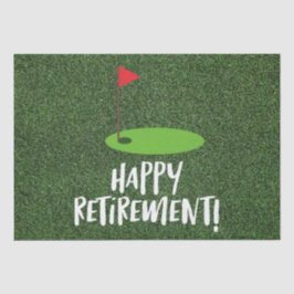 Golf Retire Happy Retirement met golfvlag Tissuepapier
