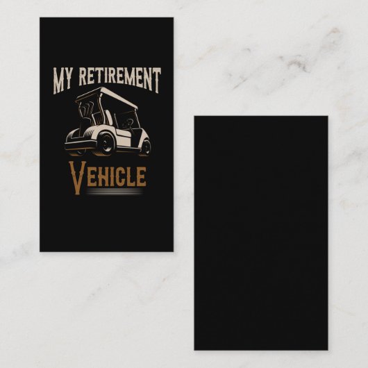 Golf Retirement Golf Course Club Golfing Visitekaartje (Voorkant / Achterkant)