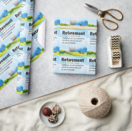 Golf Retirement golfbaan golfer Cadeaupapier