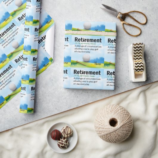 Golf Retirement golfbaan golfer Cadeaupapier (Crafts)
