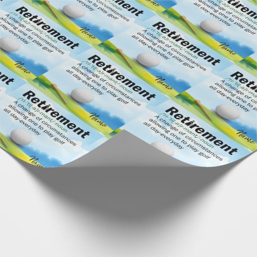 Golf Retirement golfbaan golfer Cadeaupapier (Hoek)