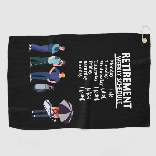 Golf Retirement grappig gezegde voor golfer Golfhanddoek (Horizontaal)