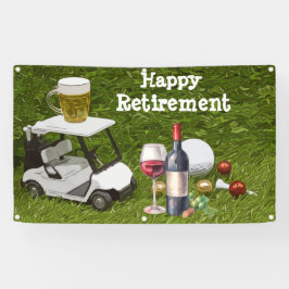 Golf retirement met ball par t-shirt time on green spandoek