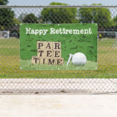 Golf retirement met ball par t-shirt time on green spandoek (Insitu)