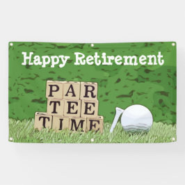 Golf retirement met ball par t-shirt time on green spandoek