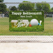 Golf retirement met ball par t-shirt time on green spandoek (Insitu)