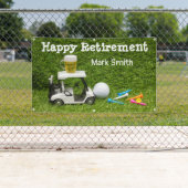 Golf retirement met ball par t-shirt time on green spandoek (Insitu)