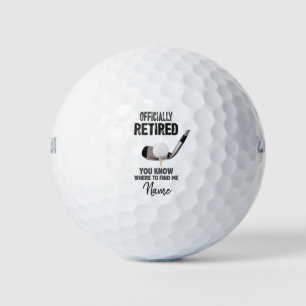 Golf Retirement met golf- en ijzergolf voor golfer Golfballen