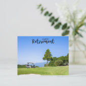 Golf Retirement met golfer op blue sky background Briefkaart (Staand voorkant)