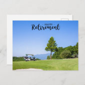 Golf Retirement met golfer op blue sky background Briefkaart (Voorkant / Achterkant)