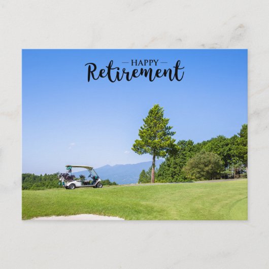 Golf Retirement met golfer op blue sky background Briefkaart (Voorkant)