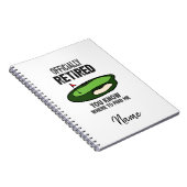 Golf Retirement met vlag op golfbaan golfer Notitieboek (Rechterzijde)