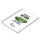 Golf Retirement met vlag op golfbaan golfer Notitieboek (Linkerzijde)