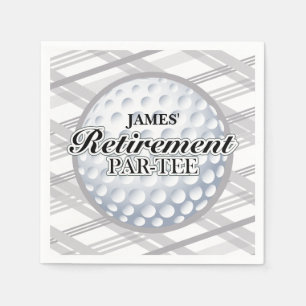 Golf Retirement Party, Custom Napkins Servet