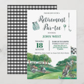 Golf Retirement Party Green Trees Course Kaart (Voorkant / Achterkant)