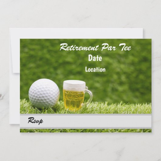 Golf Retirement Party Sla de datum op met bier Kaart (Voorkant)