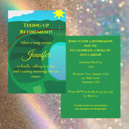 Golf Retirement Party, Tee Time Retirement Kaart