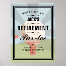 Golf Retirement Party Welkomstbord Poster