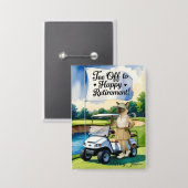 Golf Retirement thema voor Siamese Cat liefhebbers Button (Voorkant / Achterkant)