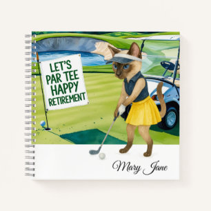 Golf Retirement thema voor Siamese Cat liefhebbers Notitieboek