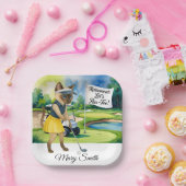 Golf Retirement thema voor Siamese Cat liefhebbers Papieren Bordje (Feest)