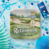 Golf Retirement thema voor Siamese Cat liefhebbers Papieren Bordje (Feest)